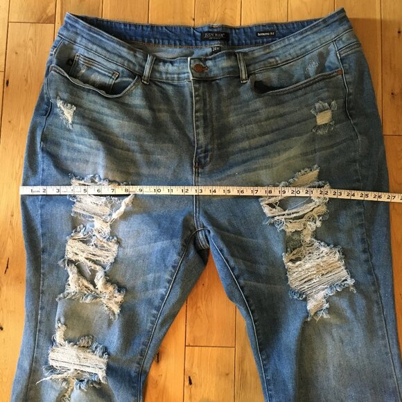 NWOT Judy Blue Distressed High Waist Blue Jeans - Picture 13 of 16